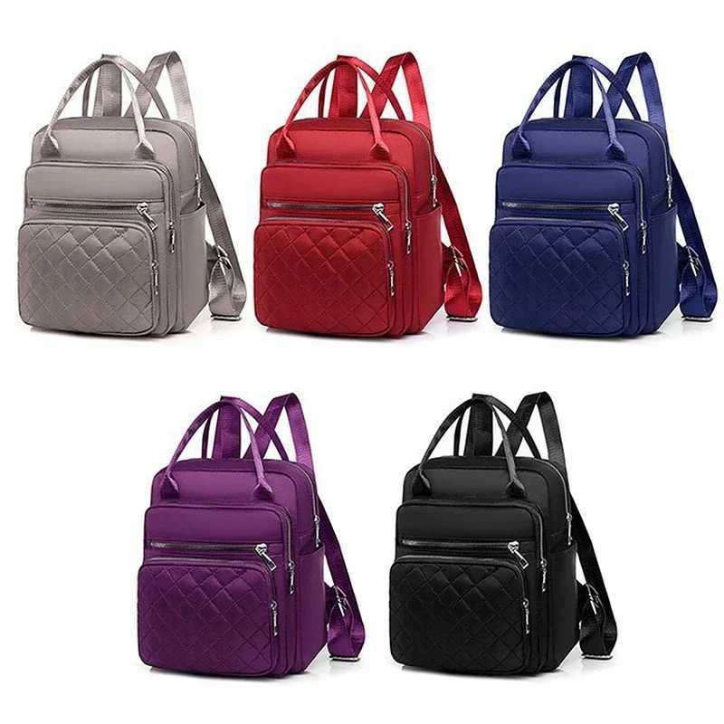 Waterproof Womens Shoulder Bags Female Large Capacity Oxford Rucksack Black Purse Casual Ruck Z250617