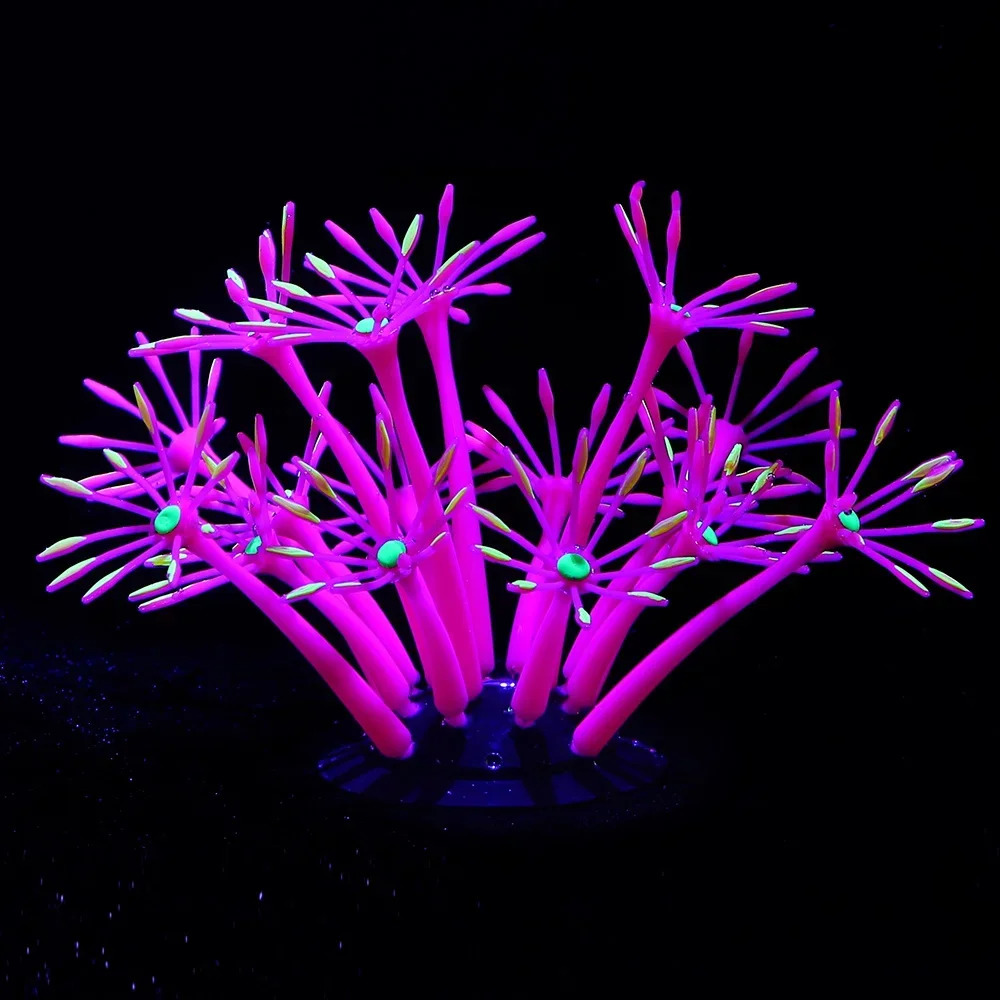 Luminous Aquarium Coral Plant Ornament Artificial Underwater Decoration Glowing Fish Tank Decor Aquatic Landscape Supplies 250613