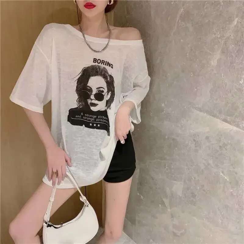 Lace Womens T-shirt Baggy Female Top Cheap Clothes Elegant Goth Korean Popular Reviews Y2k Many Aesthetic Clothing Emo Pulovers