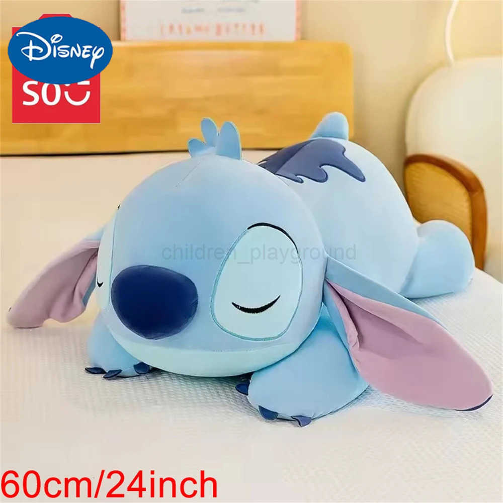 Disney 24inch Stitch Lotso Soft Plush Stuffed Animal Kawaii Blue Cartoon Decor for Youngsters Rooms Birthday Gifts W250617
