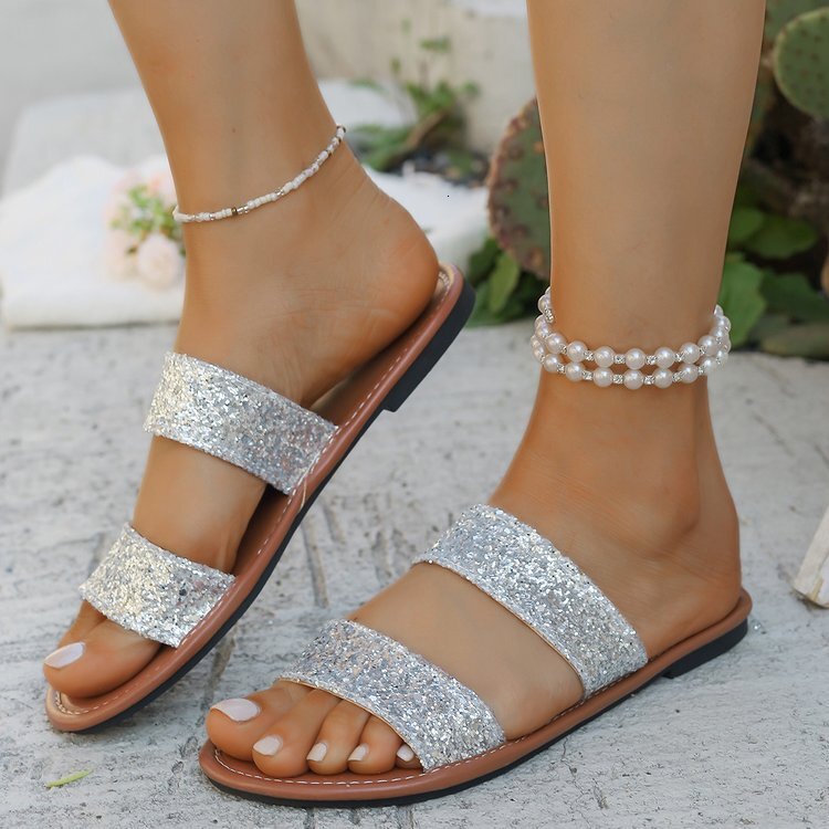 Women's cross-border plus size flat shoes summer new women's sandals designer sandals fashionable women's slippers