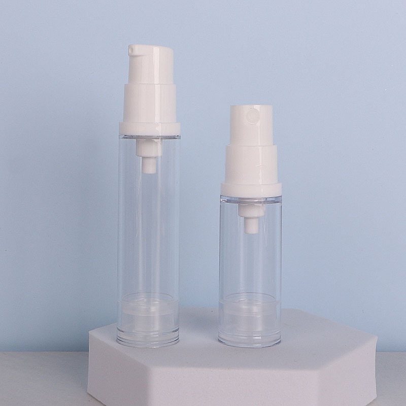 Clear Airless Bottle with 5ml & 10ml & 15ml Capacity for Cosmetics - Lotion and Spray Pump Design Ideal for Samples