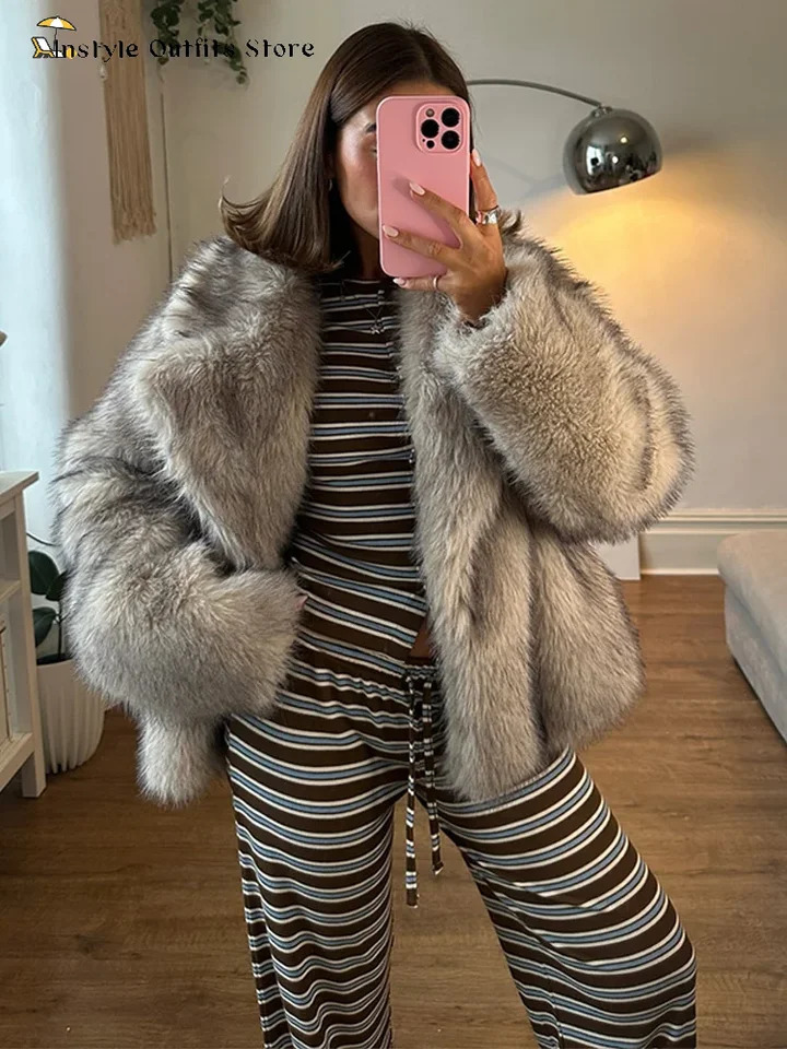 Casual Stripe Pants Suit Women Loose O-neck Buttons Coat Full Sleeves Drawstring Straight Trousers Sets Female Spring Set Lady 250616