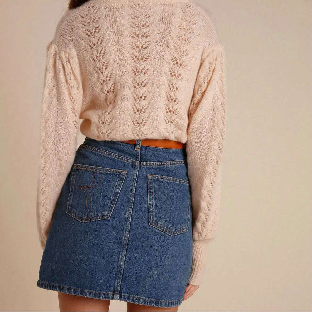 Floral Dress Vestidos Dresses for Woman 539 Autumn Winter New 2025 Denim High Waist Slim Fit Ultra Short Mini Skirt Versatile Simple Women