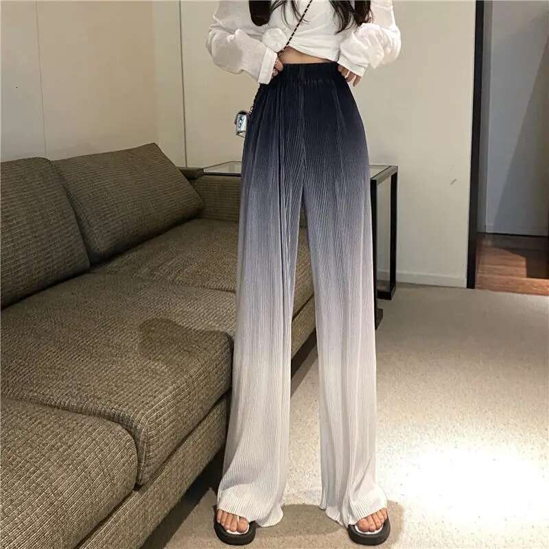 Clothing Elastic Waist Womens Pants Loose Baggy Trousers for Women Long High Wide Leg 90s Original Trends 2025 G Korean Fashion