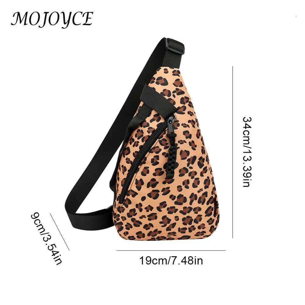 Women Leopard Print with Adjustable Strap All Match Crossbody Sports Chest Female Travel Commute Bag bag