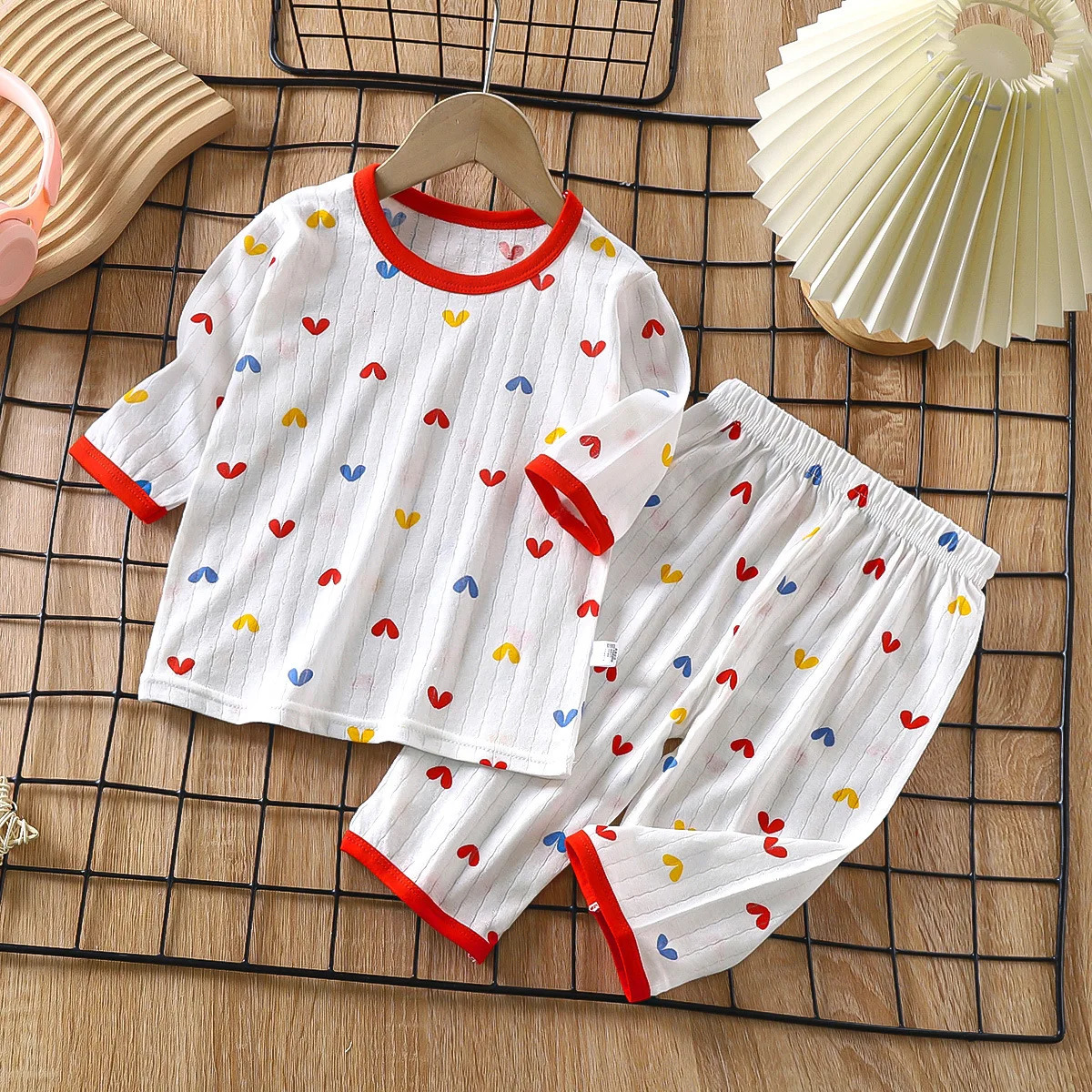 Baby Pajamas Sets Cotton Child Pajamas Toddler Long Sleeve Baby Nightwear Pyjamas Kids Cartoon Homewear Clothes 250617