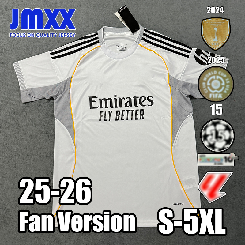 5XL 4XL XXXL JMXX 25 26 Reales Madrides Soccer Jersey Club World Cup Home Away Third Special Pre Match Mens Jerseys Man Football Man Shirt 2025 2026 Fan Version