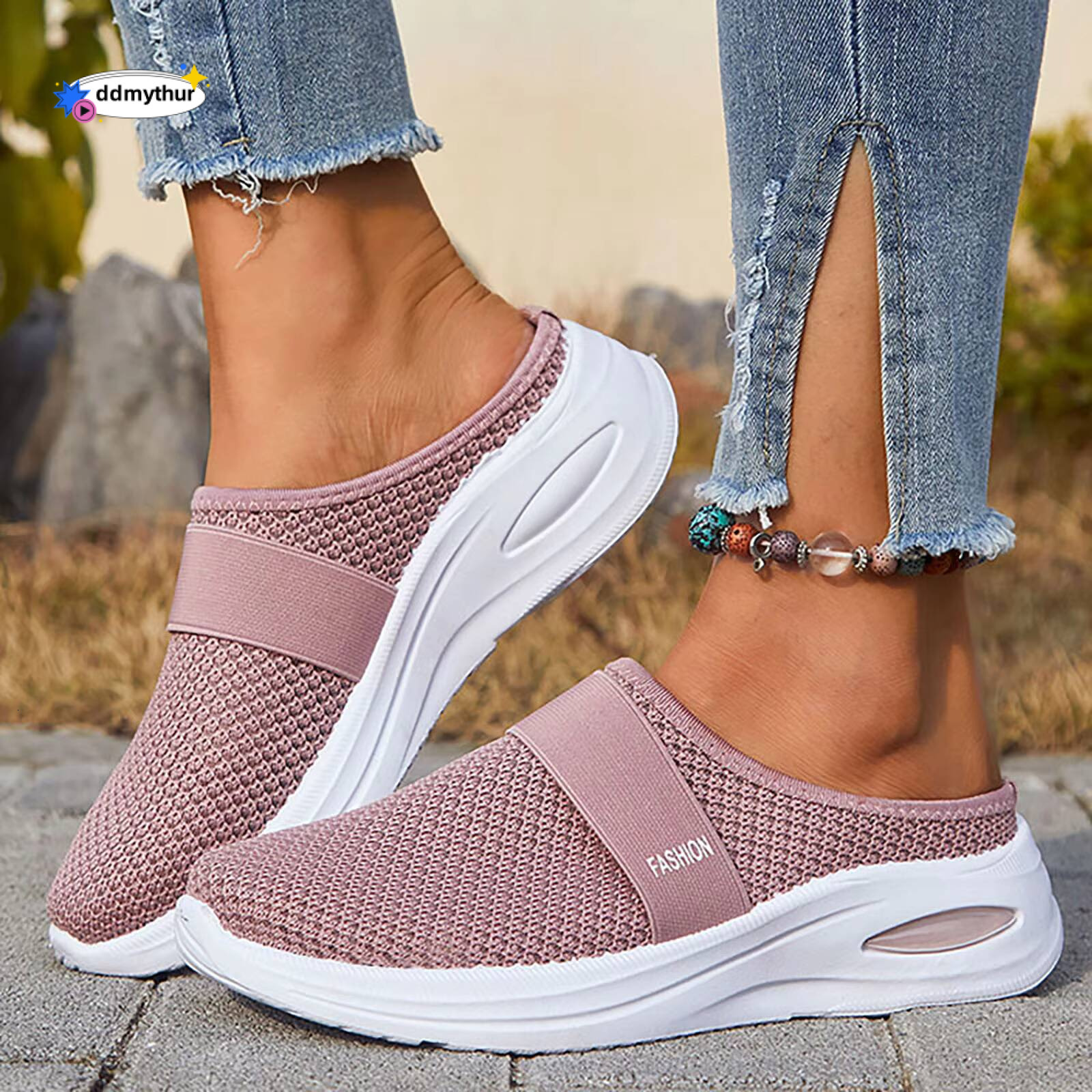 Summer Shoes For Women Flat Elegant Wide Feet Sandals Leisure Women'S Slippers Walking Zapatos Mujer 2025 Tendencia ddmythur