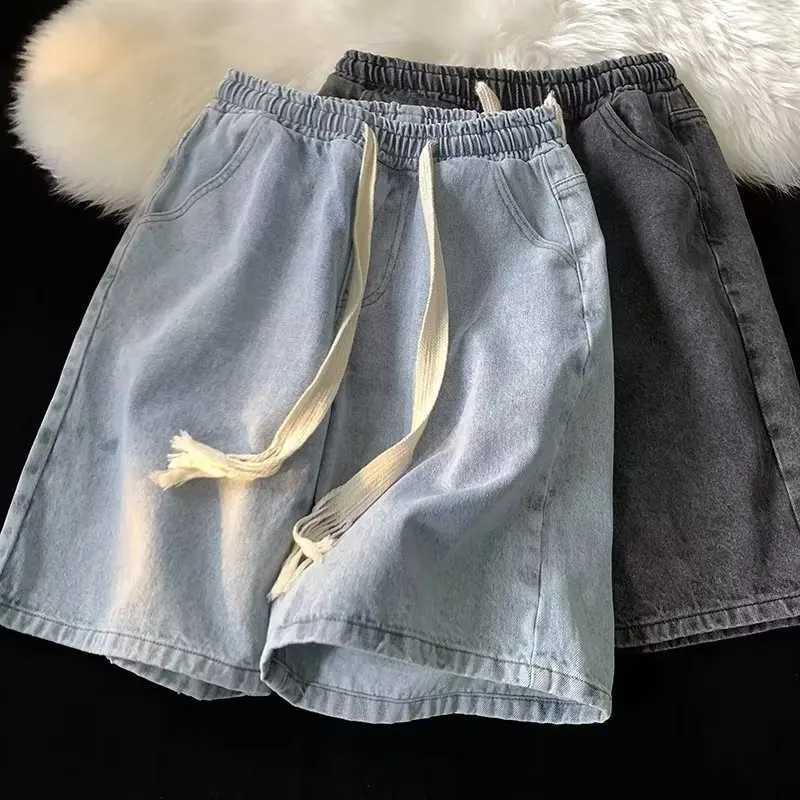 Mens Denim Shorts Summer Thin Lightweight Casual Street Straight Loose Work Outdoor Fashion Urban Workwear Shorts Z250617