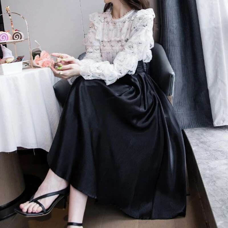 Womens Skirt Luxury Elegant Long Maxi Female Skirts Casual A Line Clothing Trend 2025 Korean Fashion Premium Sales Summer Chic