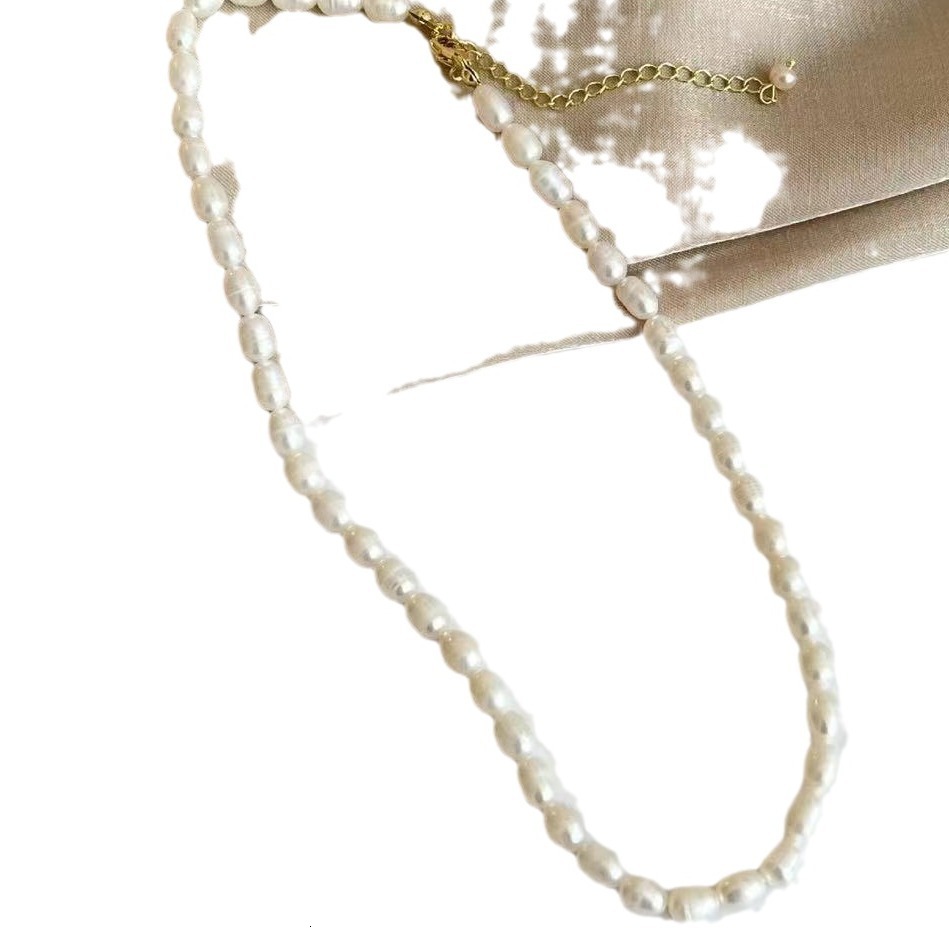 Fashion Light Style Elegant Temperament Simple Versatile Natural Pearl Necklace for Women High-end Sense Jewelry