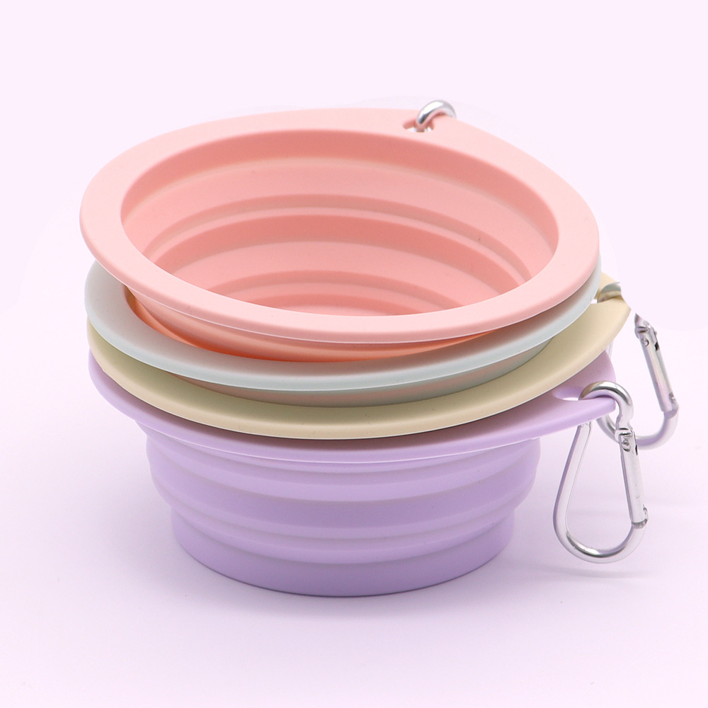 Designer Dog Bowl Feeders Silicone Pet Supplies Folding Portable Outdoor Cat Food Water Bowls For Small, Medium Large Dogs