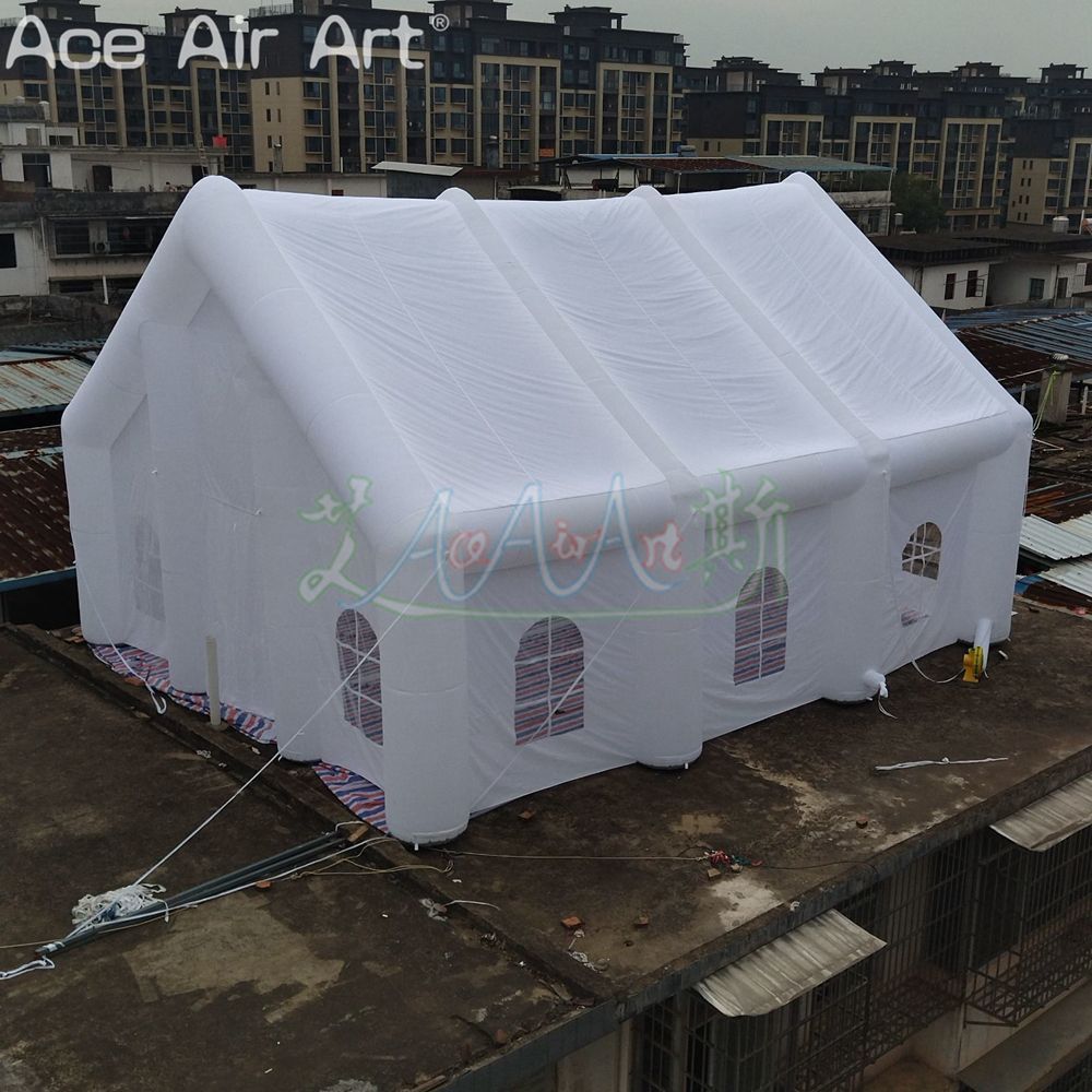 Wedding Church Inflatable Party Tent DJ Disco House with Colored Lights and Remote Controls for Holiday Celebration or Anniversary