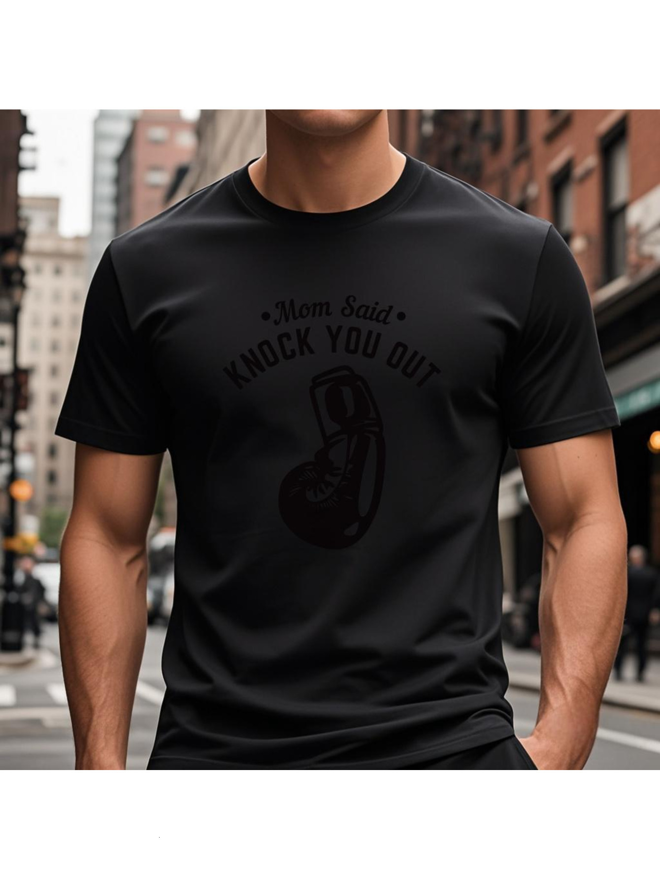 Dongdumaoyi Black Short Sleeve S-3Xl 180G Men T Shirts Text White Tiger Adult Round Collar Cotton f07f