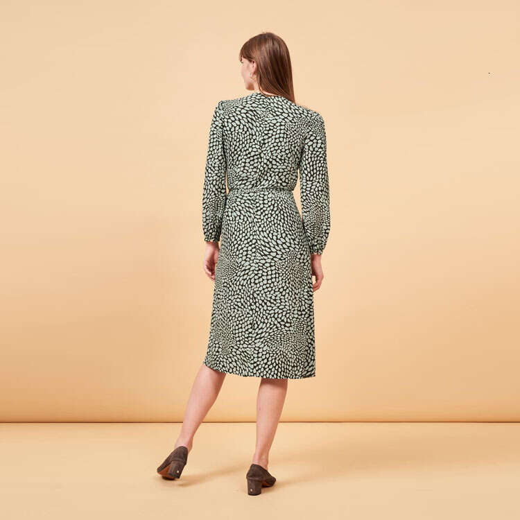 Dresses for Woman Party Designer Dresses for Women Summer Dresses Nrouj # 165 Rayon Leopard Print Dress 2025 Autumn New French Style Womens Fashion