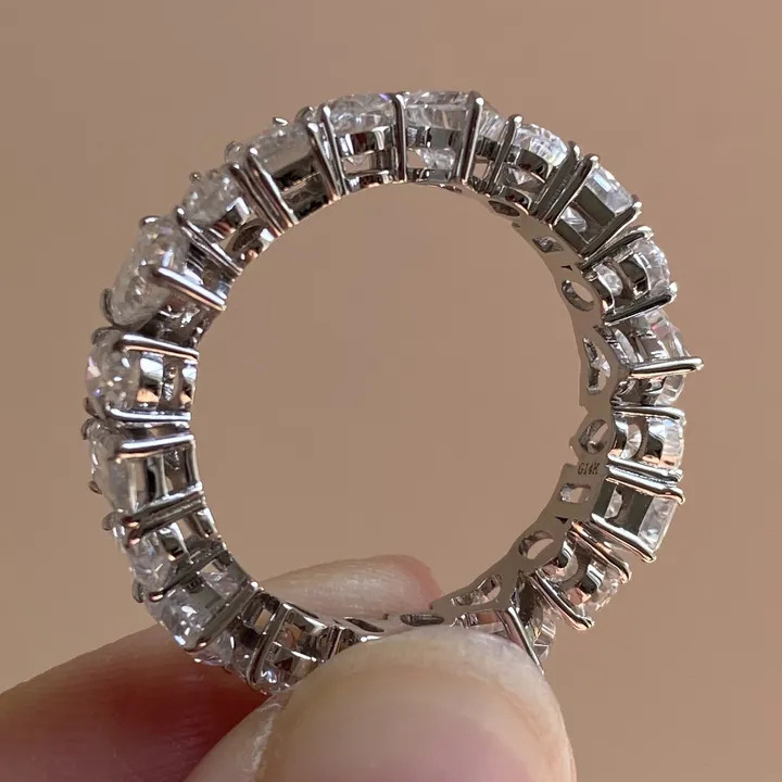 25 Choucong New Designer Ins Top Sell Gorgeous Luxury Jewelry 925 Sterling Silver Flll Multi Shape 5A Zircon CZ Diamond Eternity Party Women Wedding H