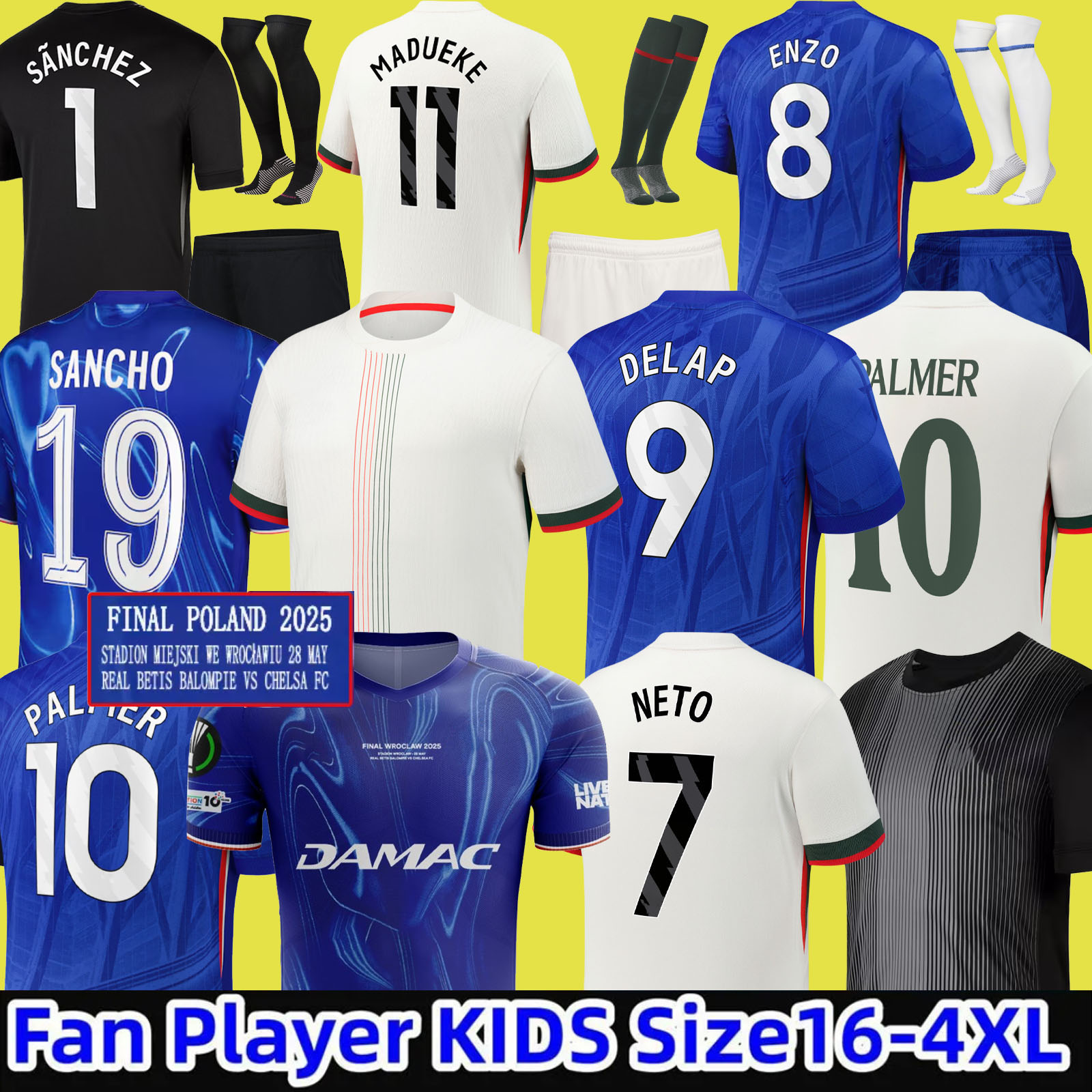 24 25 26 CAICEDO Nkunku PALMER soccer jerseys 2025 Enzo Cucurella football shirt men kids N.JACKSON SANCHO neto Guiu Adarabioyo JAMES COLWILL finals Winners Delap