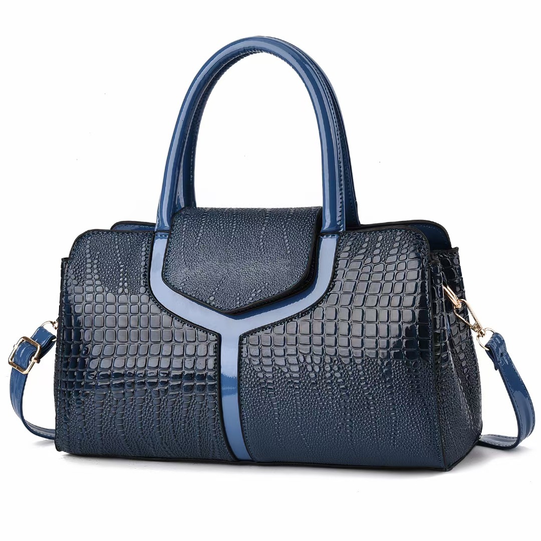 Free Shipping 2025 New Designer Bag Fashionable And High-quality Shopping Bag Solid Color Crocodile Pattern Large Capacity Women's Handbag