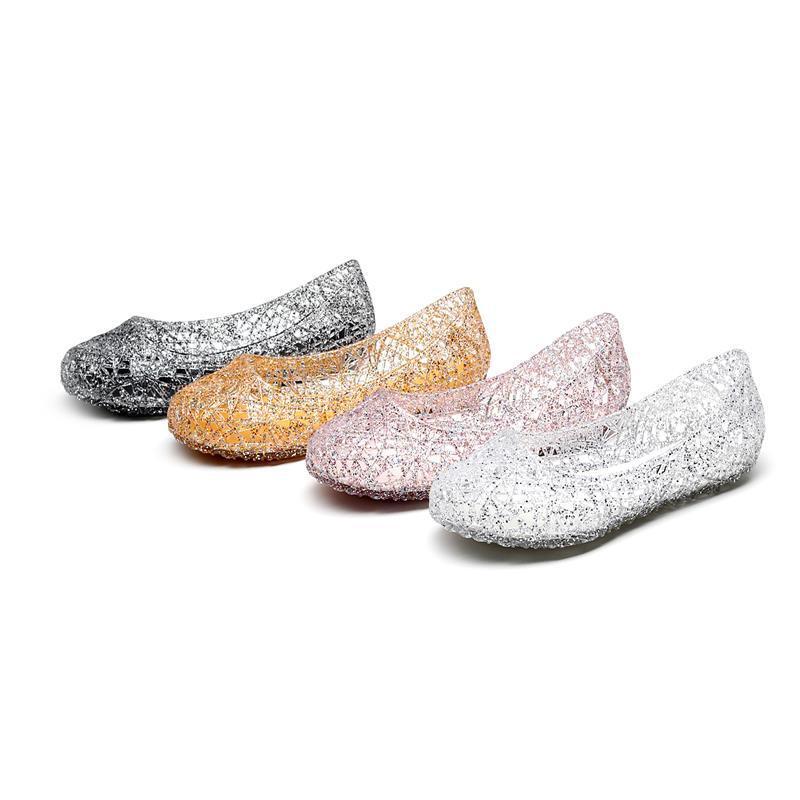 Summer foreign trade cross-border hollow women's sandals shiny crystal breathable shoes designer sandals casual women's jelly shoes