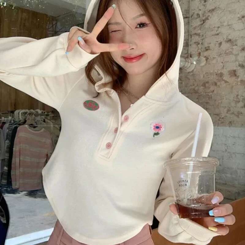 Slim Woman Tshirt Button Polo Neck T Shirt for Women Korean Clothing Popular Clothes Fashion 2025 Basic Casual Tops Aesthetic