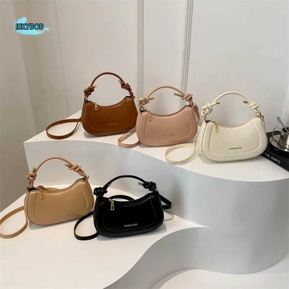 Elegant Zipper PU Leather Shoulder Bag Korean Style Handheld Crossbody Bag Small Square Bag Phone Bag Women Handbag Daily Z250617