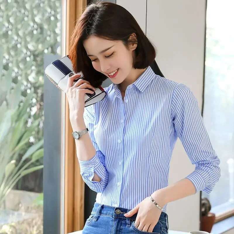 Spring and Autumn Woman Top Full Long Sleeve Shirts Blouses for Women Chiffon Korean Reviews Clothes Style Elegant Luxury S M