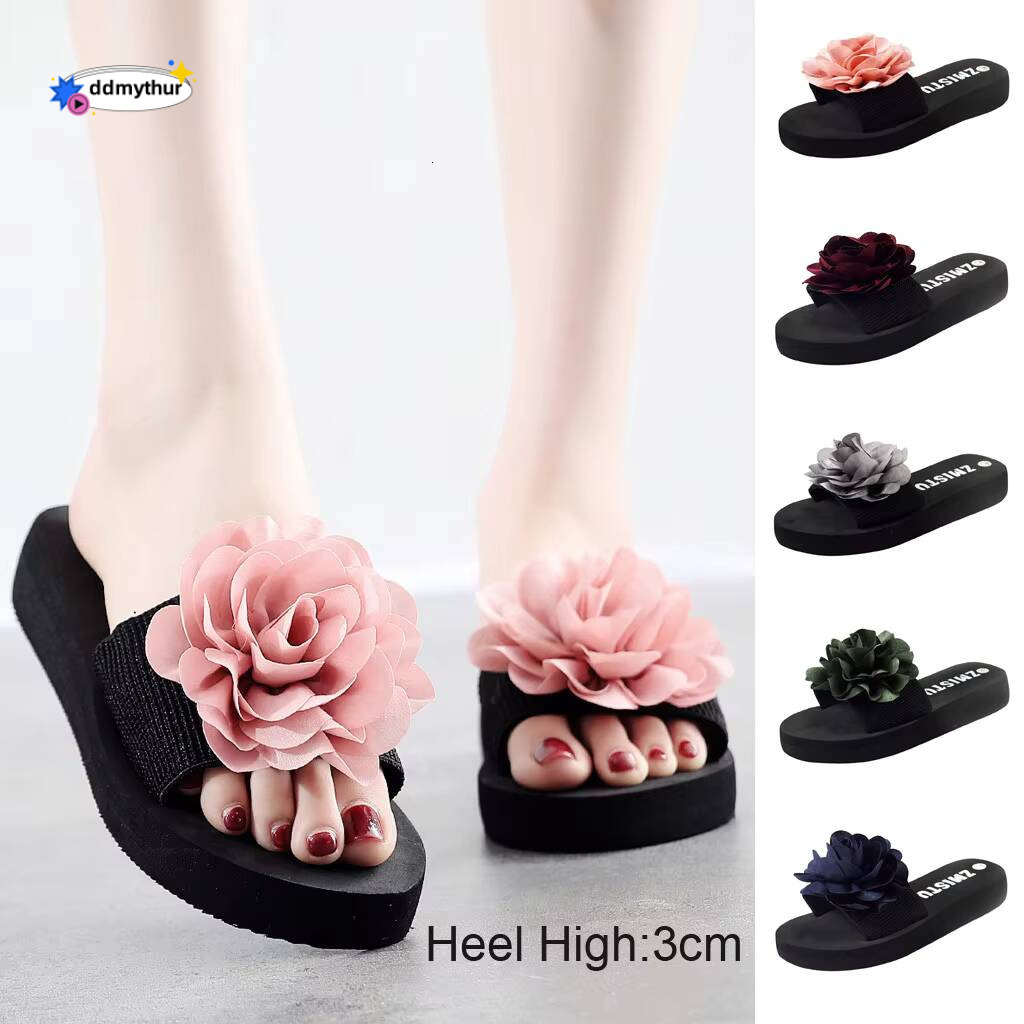 Summer Women sandalsFootwear Sandals Platform Stretch Fabric home shoes Casual Shoes Outdoor Beach Slippers ddmythur