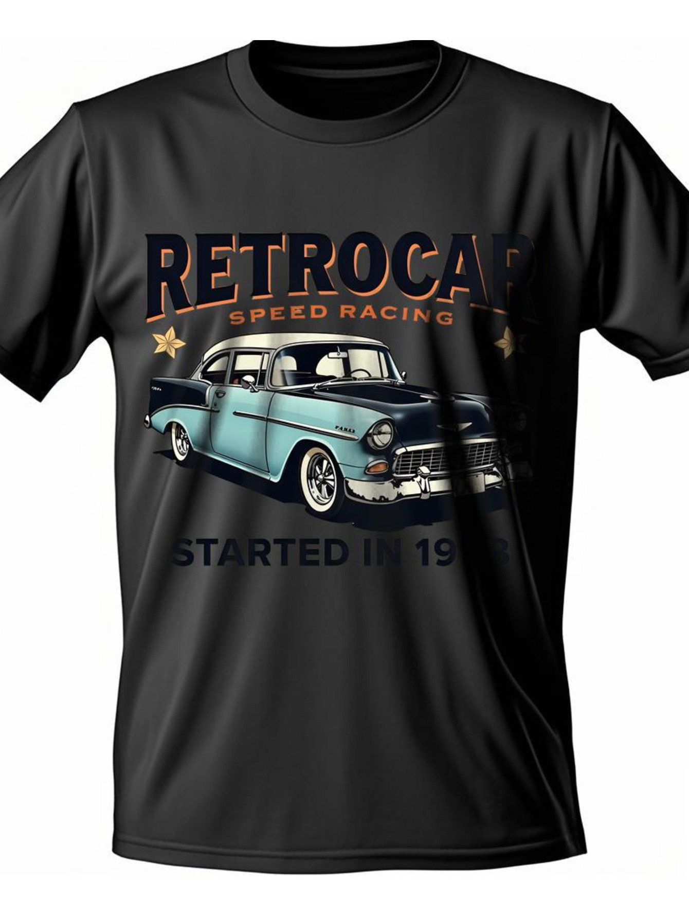 Dongdumaoyi Car Graphics 180G Short Sleeve Round Collar T Shirts Cotton Men White Adult Black S-3Xl 3cdc
