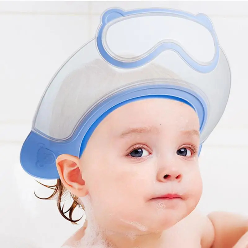 Baby Shower Cap Shield Adjustable Waterproof Baby Shower Cap Bathroom Safety Supplies For Hair Washing Travel Sink Home Boys 250617