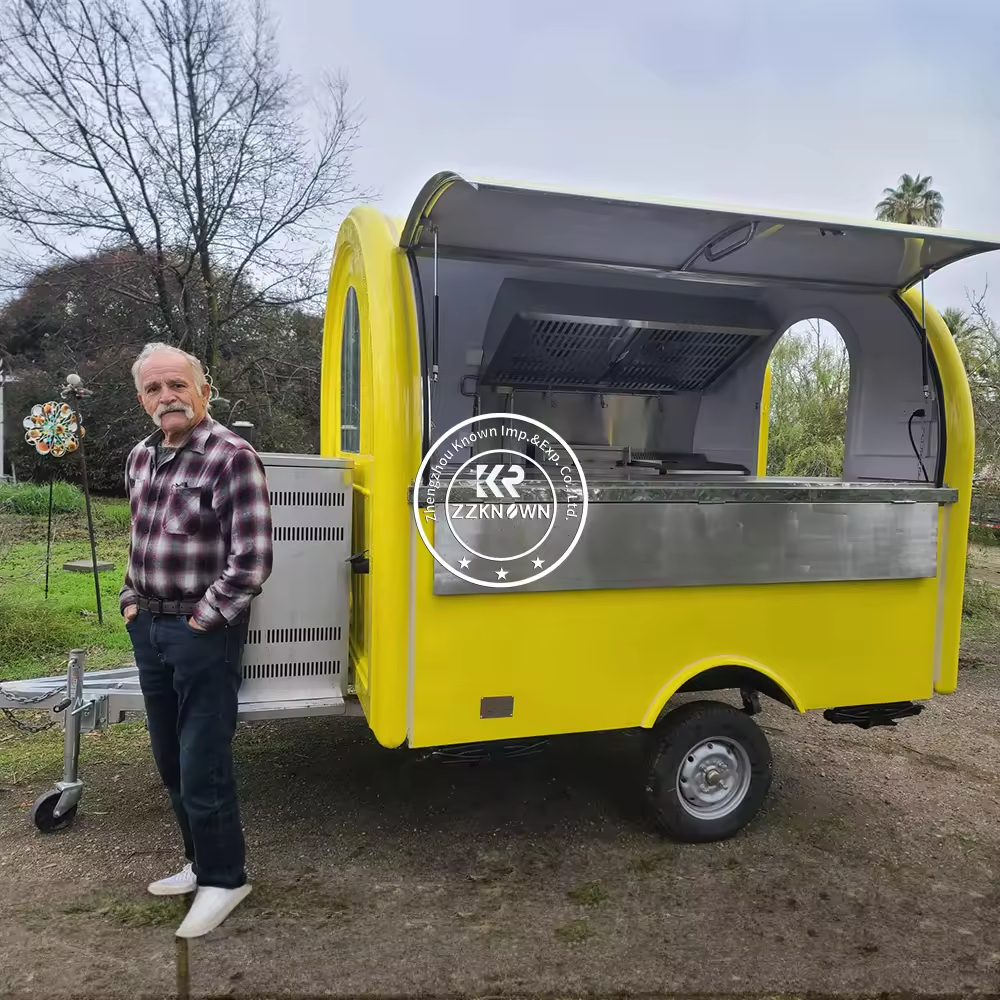 Custom Food Trailer Fully Equipped Concession Ice Cream Cart Street Restaurant Hot Dog Snack Vending Catering Food Truck