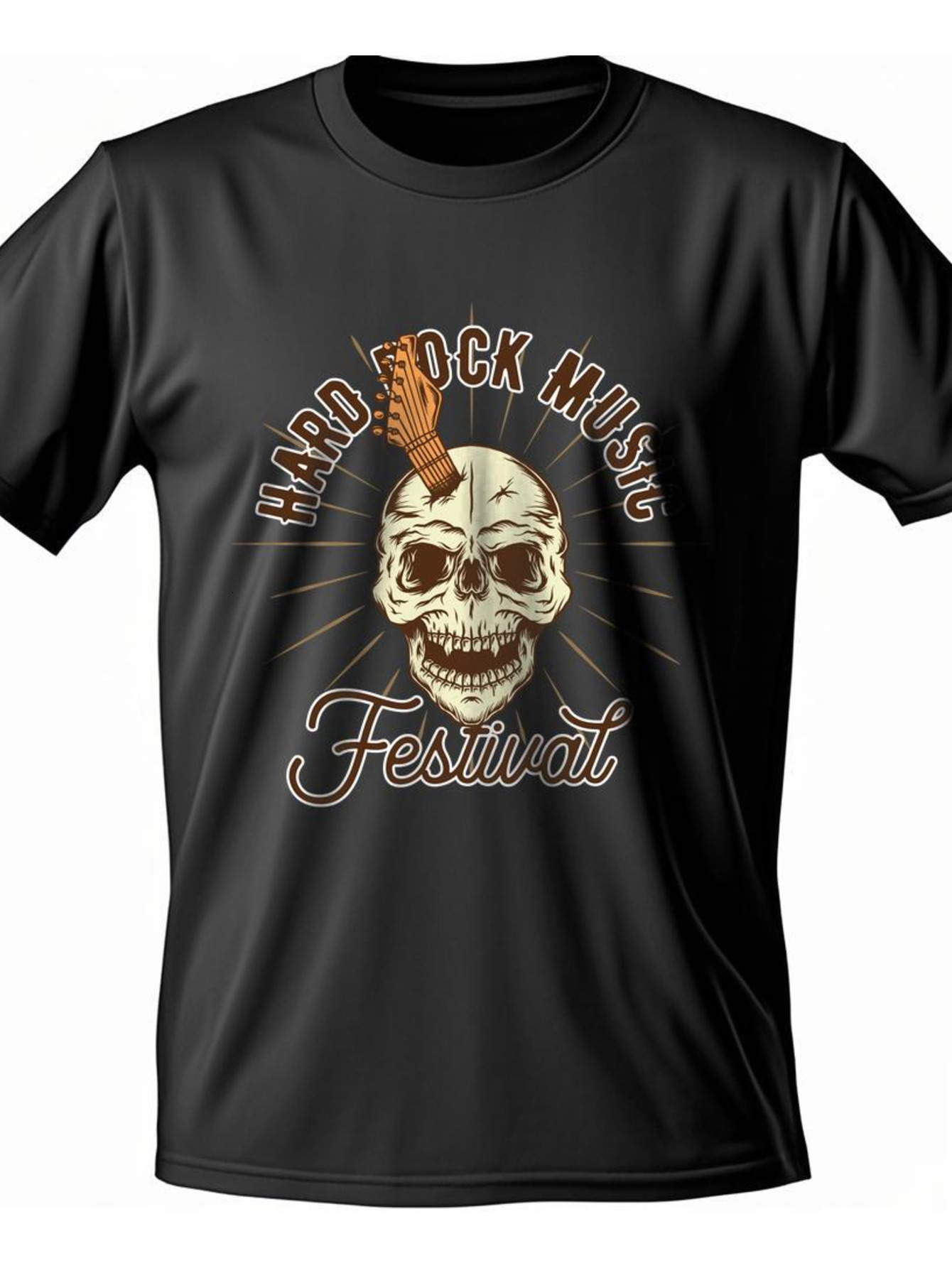 Dongdumaoyi T Shirts Men Black White Microphone Short Sleeve 180G Adult S-3Xl Cotton Round Collar Skull ec1d