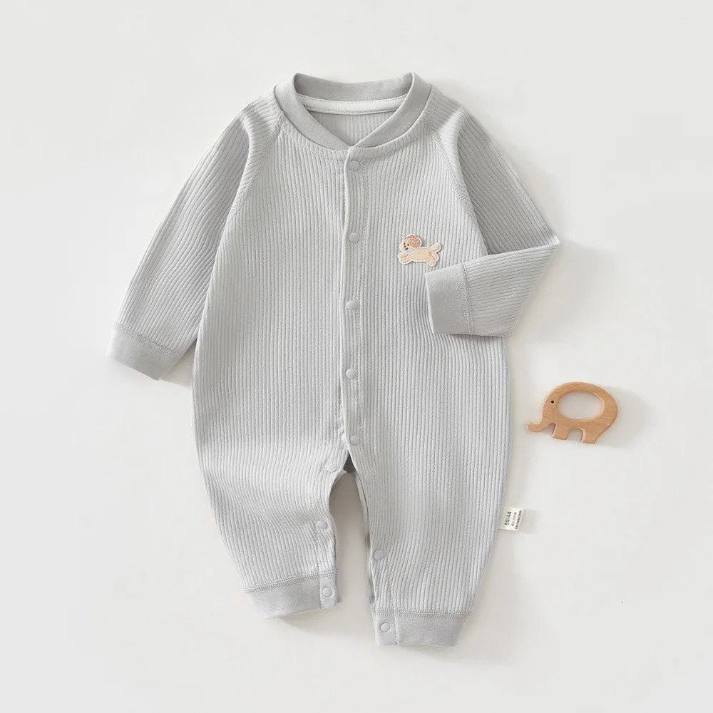 AYNIGIELL Baby Jumpsuit Spring and Autumn Sleepwear Pure Cotton born Clothes 0-18 Months born Boys and Girls Jumpsuit 250617