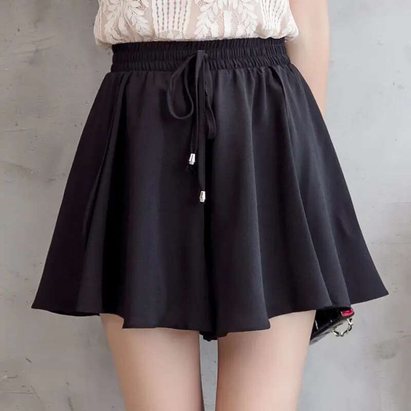 Womens Shorts Nylon Baggy Short Pants For Woman To Wear With Belt Work Loose Office Elastic Waist Youthful Y2k Harajuku Luxury