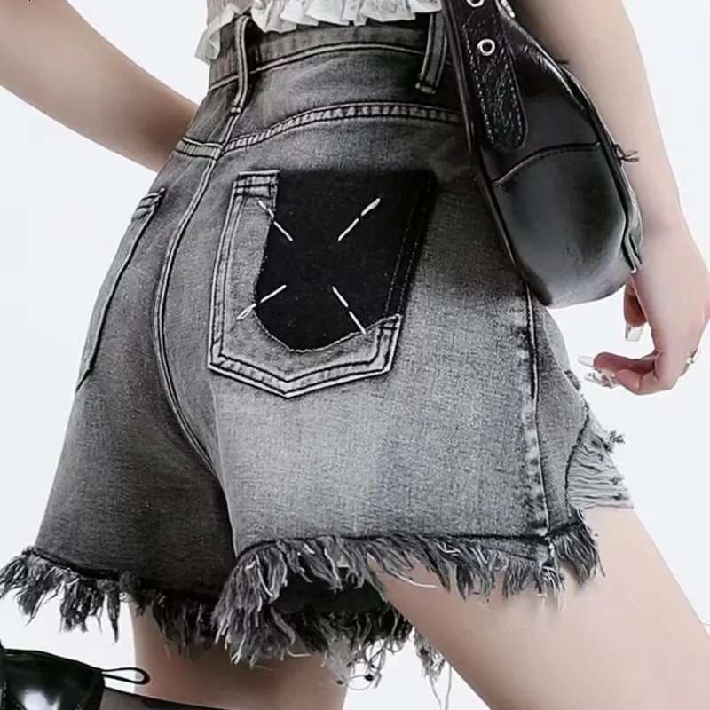 With Waist Pocket Womens Denim Shorts New In Female Short Jeans Pants High Wholesale Stretchy Elasticty Designer Comfy Kpop XL