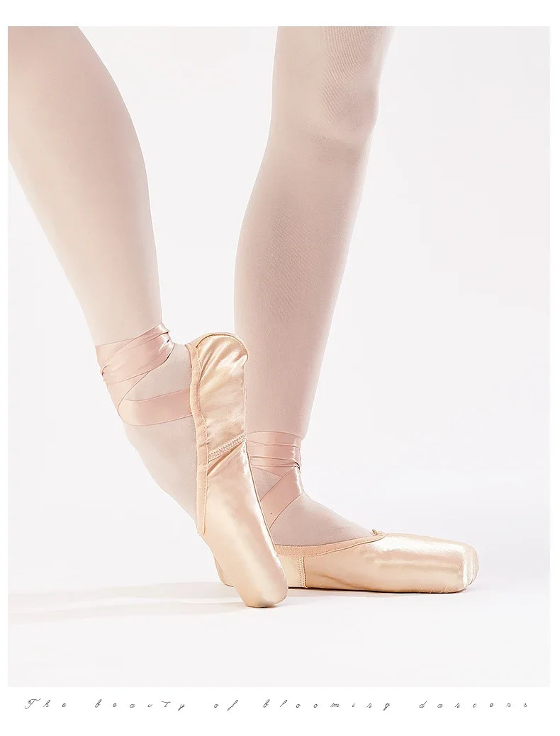 Girls Ballerina Ballet Pointe Shoes Pink Red Women Satin Canvas Ballet Shoes For Dancing 250613