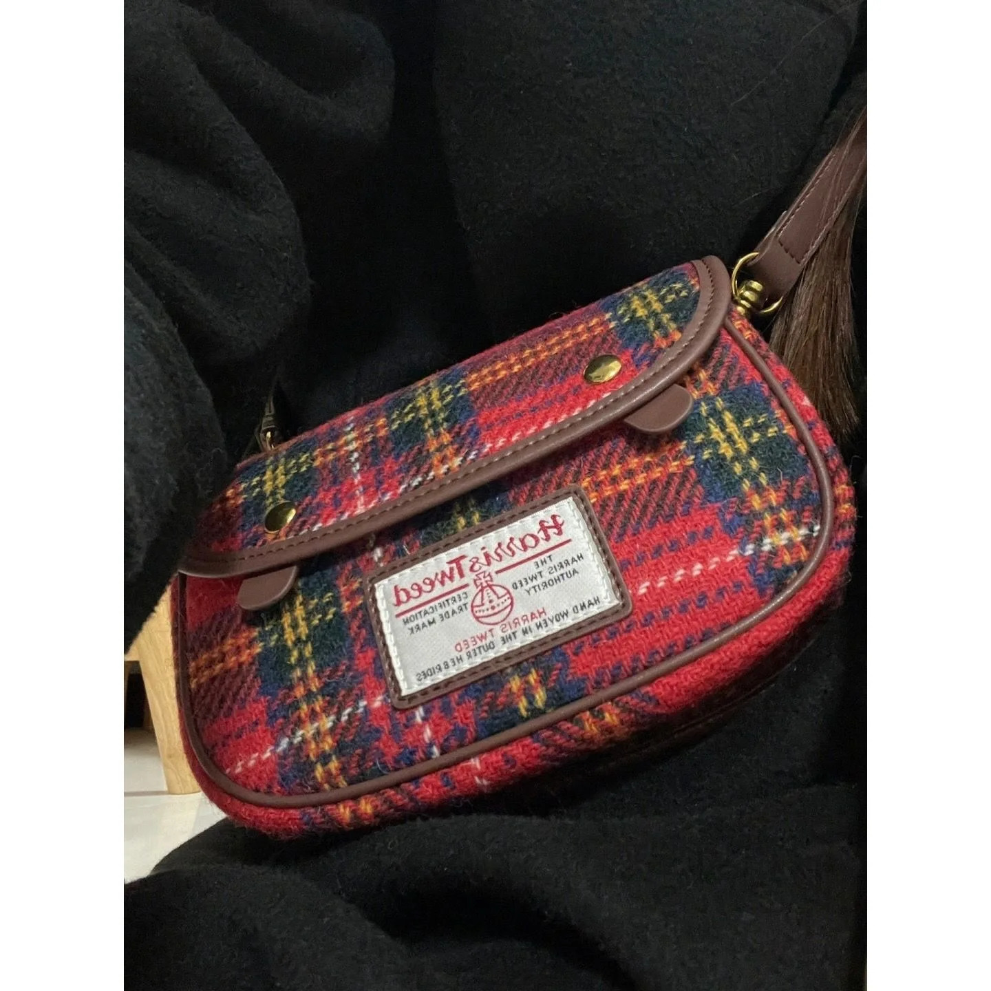 Bolsa Feminina High Quality Woolen Plaid British Style Crossbody Bag Vintage Shoulder Bags for Women 250614
