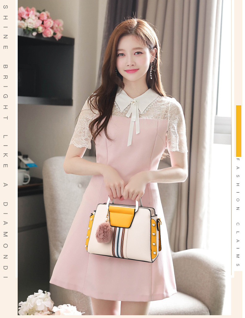 Free Shipping 2025 New Designer Bag Fashion High Quality Shopping Bag Color Blocked Multi Functional Trendy Pendant Women's Single Shoulder Handb