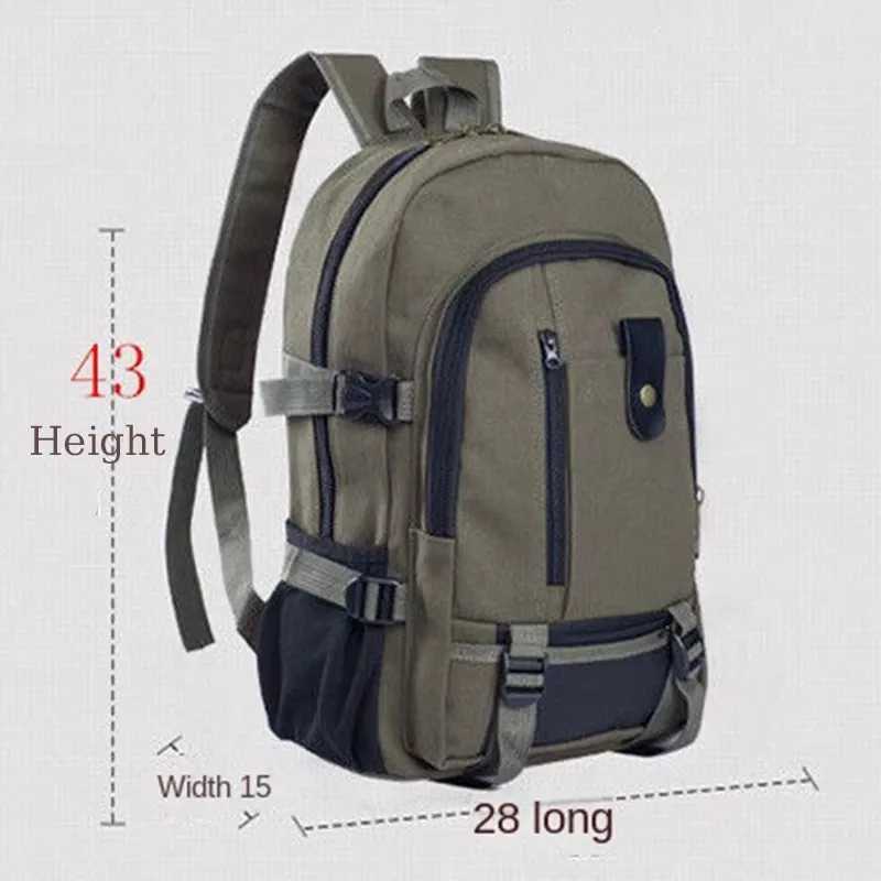 Travel Backpack Mountaineering Bag For Teenager Unisex Large Capacity Canvas Student Schoolbag High Quality Backpacks Z250617
