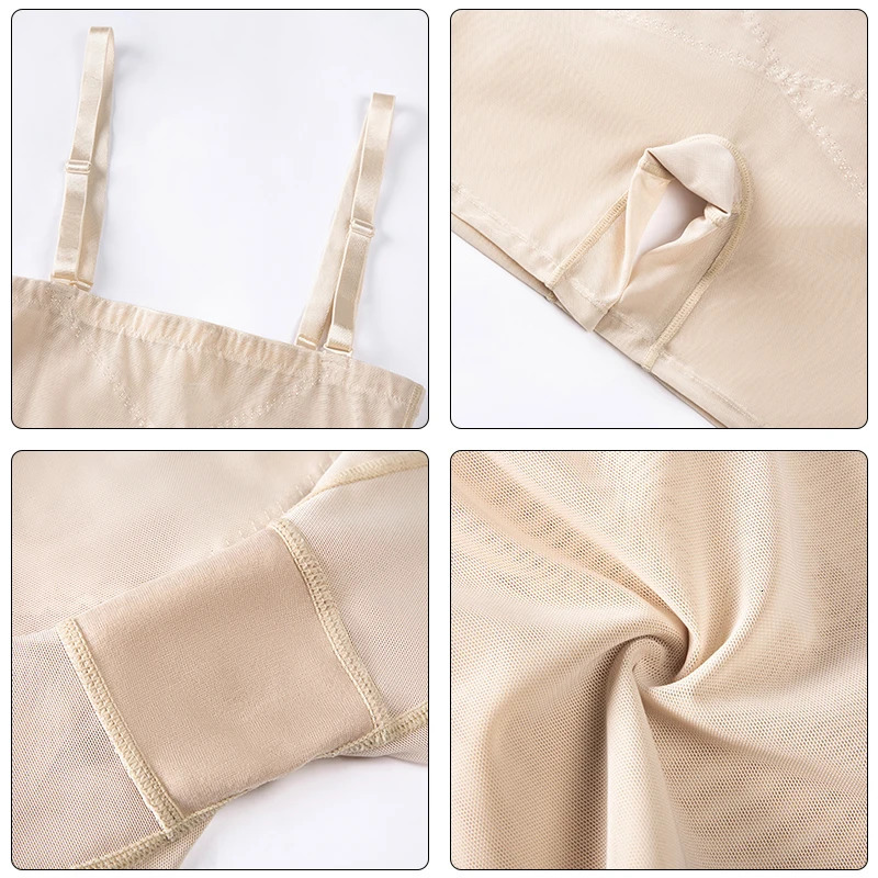 Light Shapewear Women Bodysuit Body Shaper Belly Sheath Waist Trainer Reductive Slimming Underwear Thin Breathable 250616