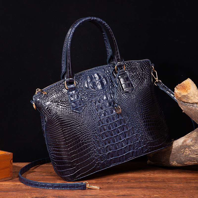 Free Shipping 2025 New Designer Bag Fashionable And High-quality Shopping Bag Retro Women's Multi-color Crocodile Pattern High-end Handbag