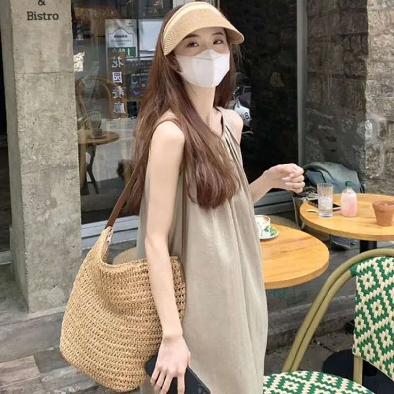 Womens Dress Loose Holiday Female Dresses Beach Birthday Midi Retro Sensual Sexy Trendy One Pieces Aesthetic Harajuku Vintage G