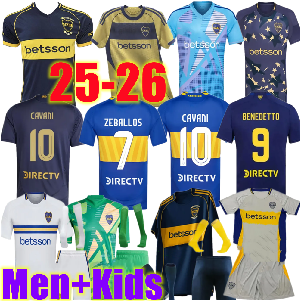 4XL 25 26 BoCa JuNiors soccer Jerseys CUp CAVANI GIMENEZ M.MERENTIEL ZENON AGUIRRE 2025 2026 BLONDEL LEMA ZEBALLOS Goalkeeper Men kids kits football shirts