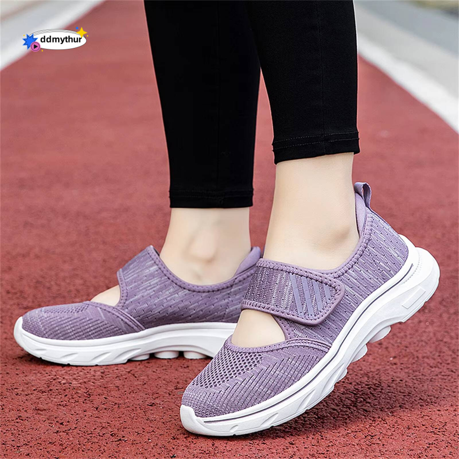 Woman 2024 Summer Hollow Loose Mother Women Soft Sole Light Breathable Old Casual Shoes High-Heeled Sandals ddmythur