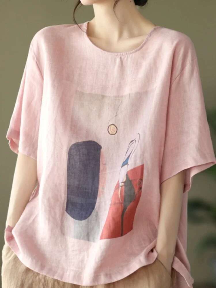 T Shirt for Women Cotton Baggy Plain Graphic Short Tops Woman Sleeve Korean Style Y2k Fashion Korea Womens Clothing 2025 Sale