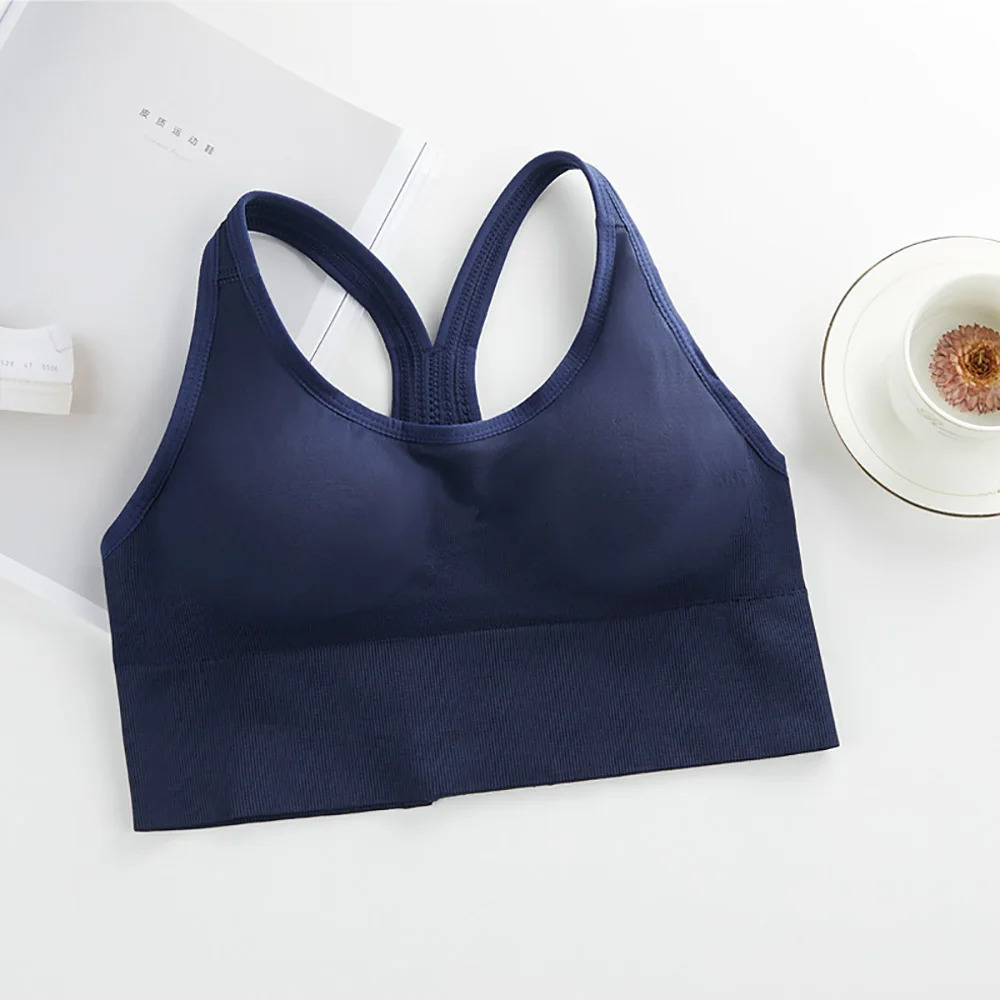 Solid Color Fitness sport Bra Women Cross soft high strength Tight Top Comprehensive Training Gym Yoga Underwear With Chest Pad 250617