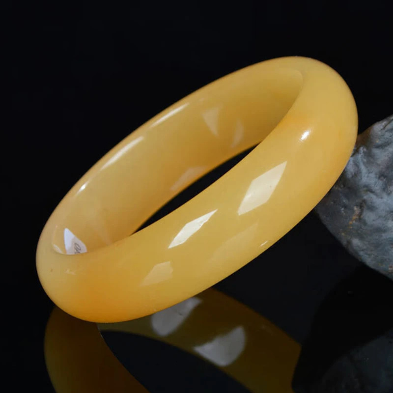 Quality Gold Silk Jade Bracelet Huanglong Jade Bracelet 250616