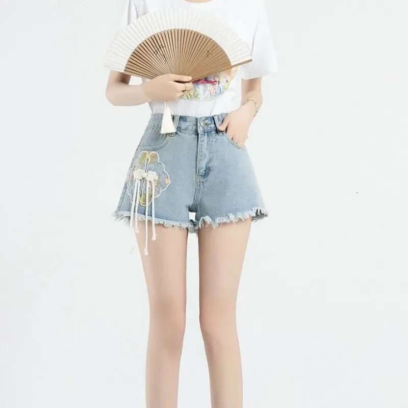 High Waist Short Jean Pants Woman Pocket Fringe Denim Shorts For Women Streetwear Outfits Hot Offer Aesthetic Hot Y2k Harajuku