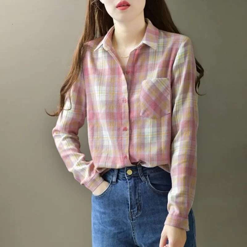 Shirts Blouses For Women Cotton Full Long Sleeve Summer Woman Top Fine Elegant Offer Premium 2025 Novelties Luxury S M