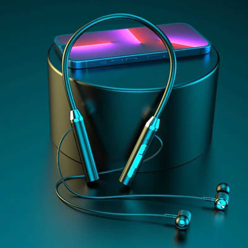 New Arrival Wireless BT Earphones Neckband Headphones Gaming Stereo Sports Headset Halter Waterproof Magnetic Earbud with LED Display O250617